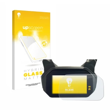 Parte frontale di una confezione del prodotto con il logo del marchio upscreen. Accanto è raffigurato il dispositivo BMW C400 