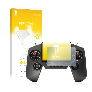 Parte frontale di una confezione del prodotto con il logo del marchio upscreen. Accanto è raffigurato il dispositivo FrSky Twi