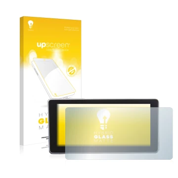 Parte frontale di una confezione del prodotto con il logo del marchio upscreen. Accanto è raffigurato il dispositivo Audi A4 B