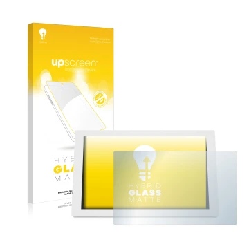 Parte frontale di una confezione del prodotto con il logo del marchio upscreen. Accanto è raffigurato il dispositivo WetterOnl