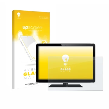 Parte frontale di una confezione del prodotto con il logo del marchio upscreen. Accanto è raffigurato il dispositivo con la re