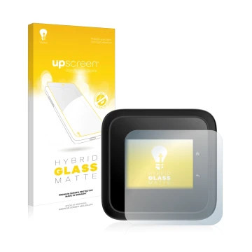 Parte frontale di una confezione del prodotto con il logo del marchio upscreen. Accanto è raffigurato il dispositivo Netgear N