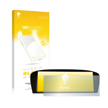 Parte frontale di una confezione del prodotto con il logo del marchio upscreen. Accanto è raffigurato il dispositivo BMW E91 3