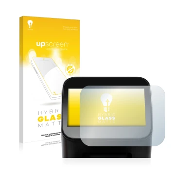 Parte frontale di una confezione del prodotto con il logo del marchio upscreen. Accanto è raffigurato il dispositivo Shaper Or