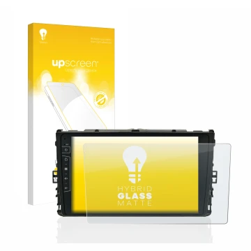 Parte frontale di una confezione del prodotto con il logo del marchio upscreen. Accanto è raffigurato il dispositivo Dynavin D