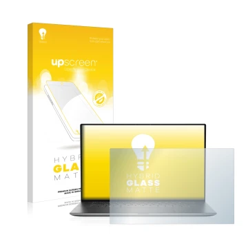 Parte frontale di una confezione del prodotto con il logo del marchio upscreen. Accanto è raffigurato il dispositivo Dell Prec