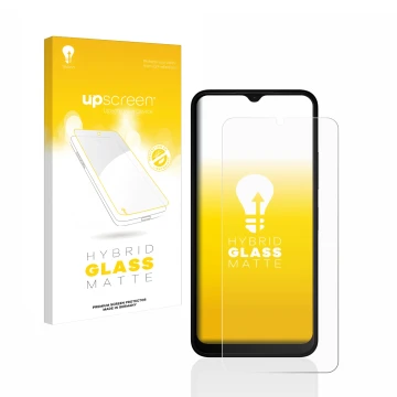 Parte frontale di una confezione del prodotto con il logo del marchio upscreen. Accanto è raffigurato il dispositivo Nokia C32