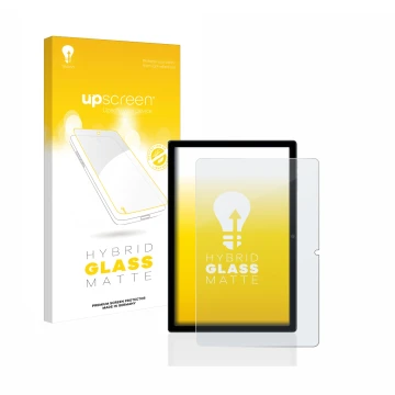 Parte frontale di una confezione del prodotto con il logo del marchio upscreen. Accanto è raffigurato il dispositivo Blackview