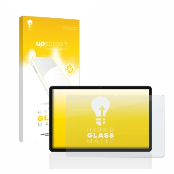 Parte frontale di una confezione del prodotto con il logo del marchio upscreen. Accanto è raffigurato il dispositivo Teclast P