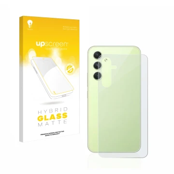 Parte frontale di una confezione del prodotto con il logo del marchio upscreen. Accanto è raffigurato il dispositivo Samsung G