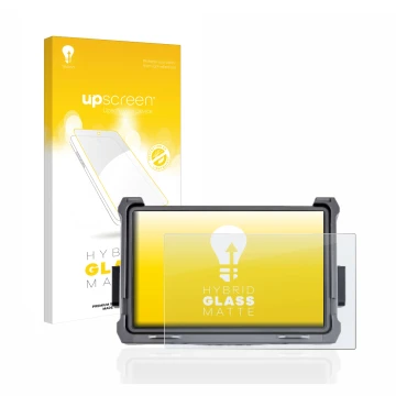 Parte frontale di una confezione del prodotto con il logo del marchio upscreen. Accanto è raffigurato il dispositivo DJI Trans