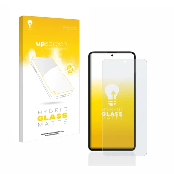 Parte frontale di una confezione del prodotto con il logo del marchio upscreen. Accanto è raffigurato il dispositivo Xiaomi Po