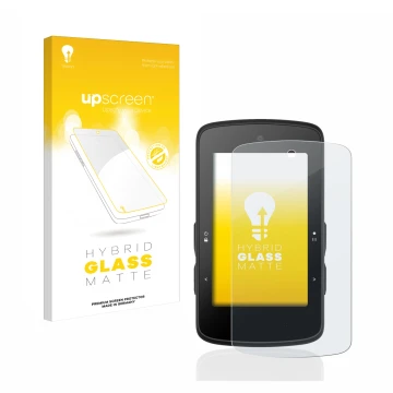 Parte frontale di una confezione del prodotto con il logo del marchio upscreen. Accanto è raffigurato il dispositivo Bryton Ri