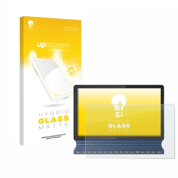 Parte frontale di una confezione del prodotto con il logo del marchio upscreen. Accanto è raffigurato il dispositivo Lenovo Id