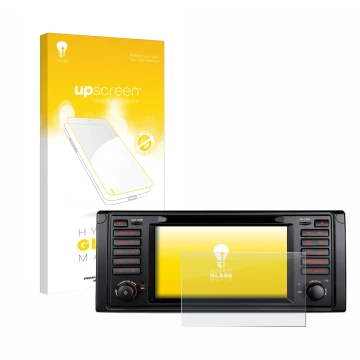 Parte frontale di una confezione del prodotto con il logo del marchio upscreen. Accanto è raffigurato il dispositivo Xtrons IQ