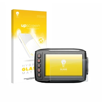 Parte frontale di una confezione del prodotto con il logo del marchio upscreen. Accanto è raffigurato il dispositivo Blueskyse