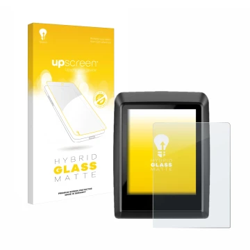 Parte frontale di una confezione del prodotto con il logo del marchio upscreen. Accanto è raffigurato il dispositivo Bosch Kio