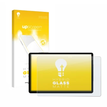 Parte frontale di una confezione del prodotto con il logo del marchio upscreen. Accanto è raffigurato il dispositivo Samsung G