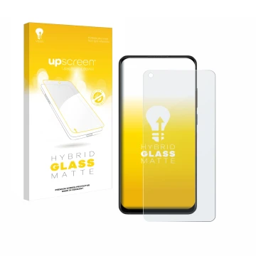 Parte frontale di una confezione del prodotto con il logo del marchio upscreen. Accanto è raffigurato il dispositivo Oppo A78 