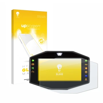 Parte frontale di una confezione del prodotto con il logo del marchio upscreen. Accanto è raffigurato il dispositivo Suzuki V-