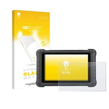 Parte frontale di una confezione del prodotto con il logo del marchio upscreen. Accanto è raffigurato il dispositivo Autel MX9