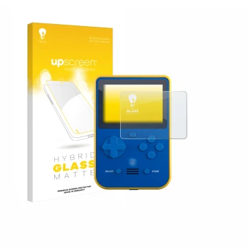 Parte frontale di una confezione del prodotto con il logo del marchio upscreen. Accanto è raffigurato il dispositivo Blaze Sup