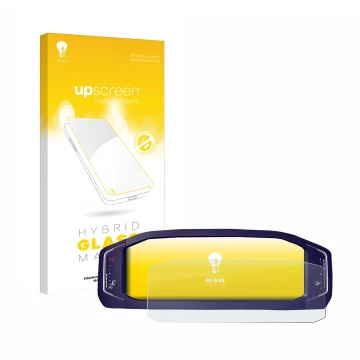 Parte frontale di una confezione del prodotto con il logo del marchio upscreen. Accanto è raffigurato il dispositivo Volkswage