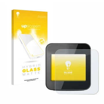 Parte frontale di una confezione del prodotto con il logo del marchio upscreen. Accanto è raffigurato il dispositivo Cycplus G