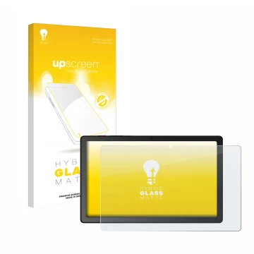 Parte frontale di una confezione del prodotto con il logo del marchio upscreen. Accanto è raffigurato il dispositivo Telekom T