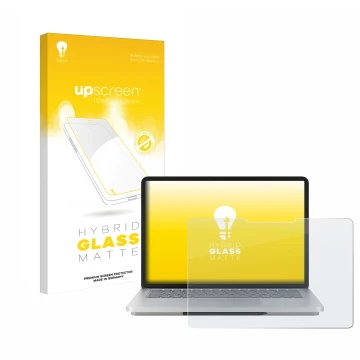 Parte frontale di una confezione del prodotto con il logo del marchio upscreen. Accanto è raffigurato il dispositivo Microsoft