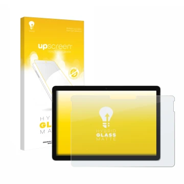 Parte frontale di una confezione del prodotto con il logo del marchio upscreen. Accanto è raffigurato il dispositivo Microsoft