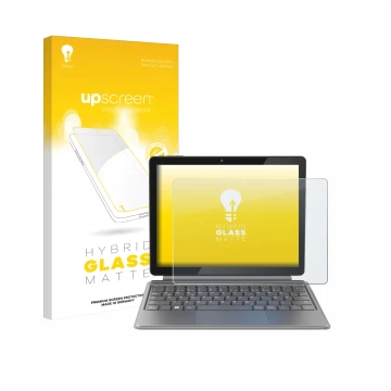 Parte frontale di una confezione del prodotto con il logo del marchio upscreen. Accanto è raffigurato il dispositivo Alldocube