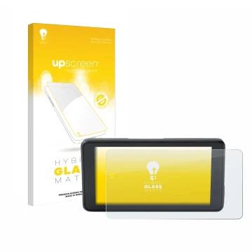 Parte frontale di una confezione del prodotto con il logo del marchio upscreen. Accanto è raffigurato il dispositivo BMW Conne