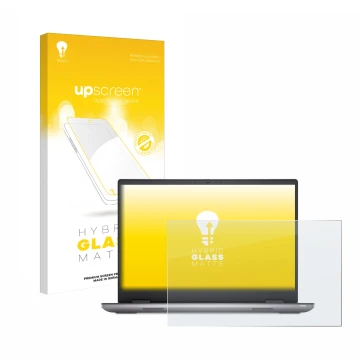 Parte frontale di una confezione del prodotto con il logo del marchio upscreen. Accanto è raffigurato il dispositivo Dell Prec