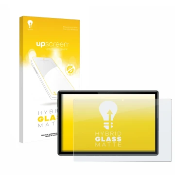 Parte frontale di una confezione del prodotto con il logo del marchio upscreen. Accanto è raffigurato il dispositivo Doogee U1