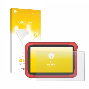 Parte frontale di una confezione del prodotto con il logo del marchio upscreen. Accanto è raffigurato il dispositivo Launch X-