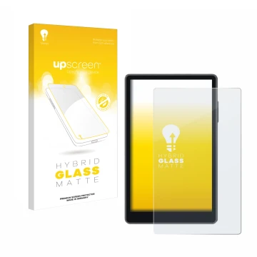 Parte frontale di una confezione del prodotto con il logo del marchio upscreen. Accanto è raffigurato il dispositivo Keystone 