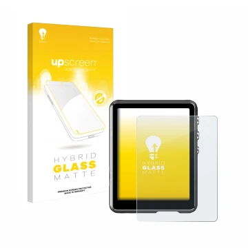 Parte frontale di una confezione del prodotto con il logo del marchio upscreen. Accanto è raffigurato il dispositivo Mechen M3