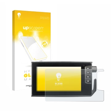 Parte frontale di una confezione del prodotto con il logo del marchio upscreen. Accanto è raffigurato il dispositivo Valtra Sm