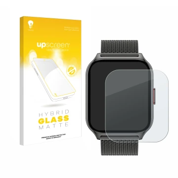 Parte frontale di una confezione del prodotto con il logo del marchio upscreen. Accanto è raffigurato il dispositivo Popglory 