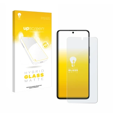 Parte frontale di una confezione del prodotto con il logo del marchio upscreen. Accanto è raffigurato il dispositivo Xiaomi Re