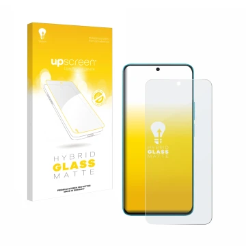 Parte frontale di una confezione del prodotto con il logo del marchio upscreen. Accanto è raffigurato il dispositivo Honor X8A