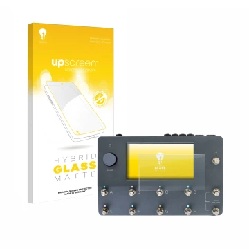 Parte frontale di una confezione del prodotto con il logo del marchio upscreen. Accanto è raffigurato il dispositivo Neural DS