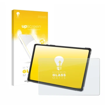 Parte frontale di una confezione del prodotto con il logo del marchio upscreen. Accanto è raffigurato il dispositivo Yestel T1