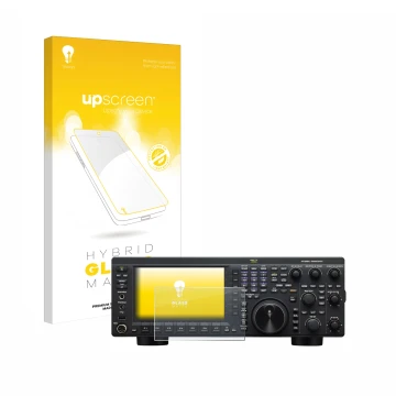 Parte frontale di una confezione del prodotto con il logo del marchio upscreen. Accanto è raffigurato il dispositivo Kenwood T