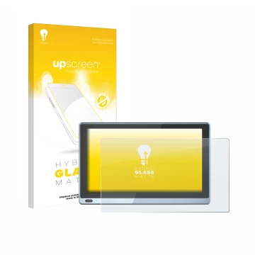 Parte frontale di una confezione del prodotto con il logo del marchio upscreen. Accanto è raffigurato il dispositivo Higole Go