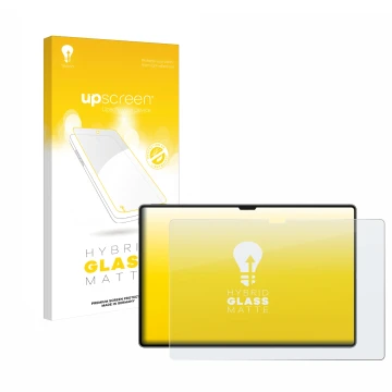 Parte frontale di una confezione del prodotto con il logo del marchio upscreen. Accanto è raffigurato il dispositivo Huawei Ma