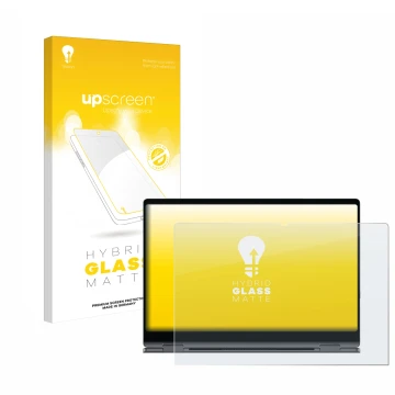 Parte frontale di una confezione del prodotto con il logo del marchio upscreen. Accanto è raffigurato il dispositivo Samsung G