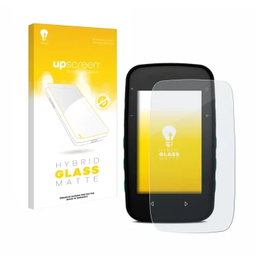 Parte frontale di una confezione del prodotto con il logo del marchio upscreen. Accanto è raffigurato il dispositivo CompeGPS 