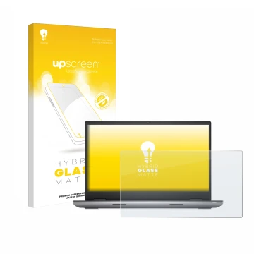 Parte frontale di una confezione del prodotto con il logo del marchio upscreen. Accanto è raffigurato il dispositivo Dell Prec